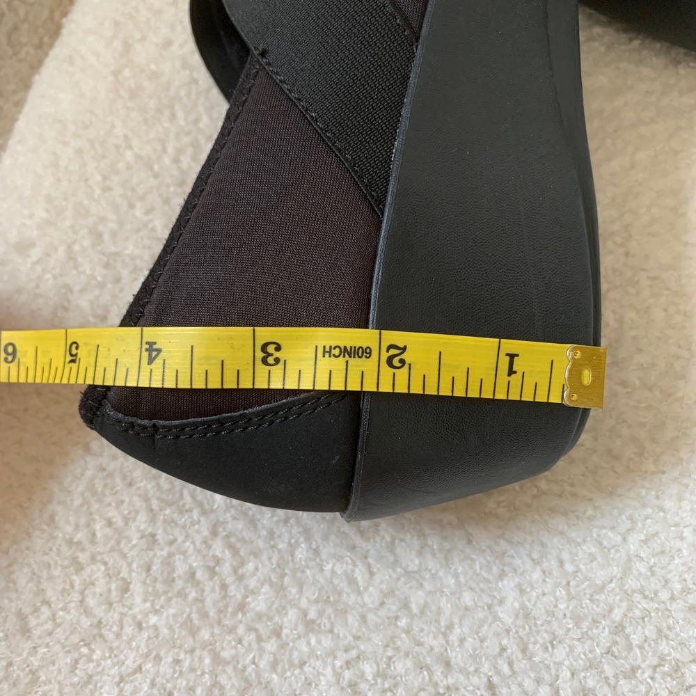 Crocs Women's Busy Day Stretch Wedge Dual Comfort Black Size 11 Slip On Shoes - Picture 11 of 12